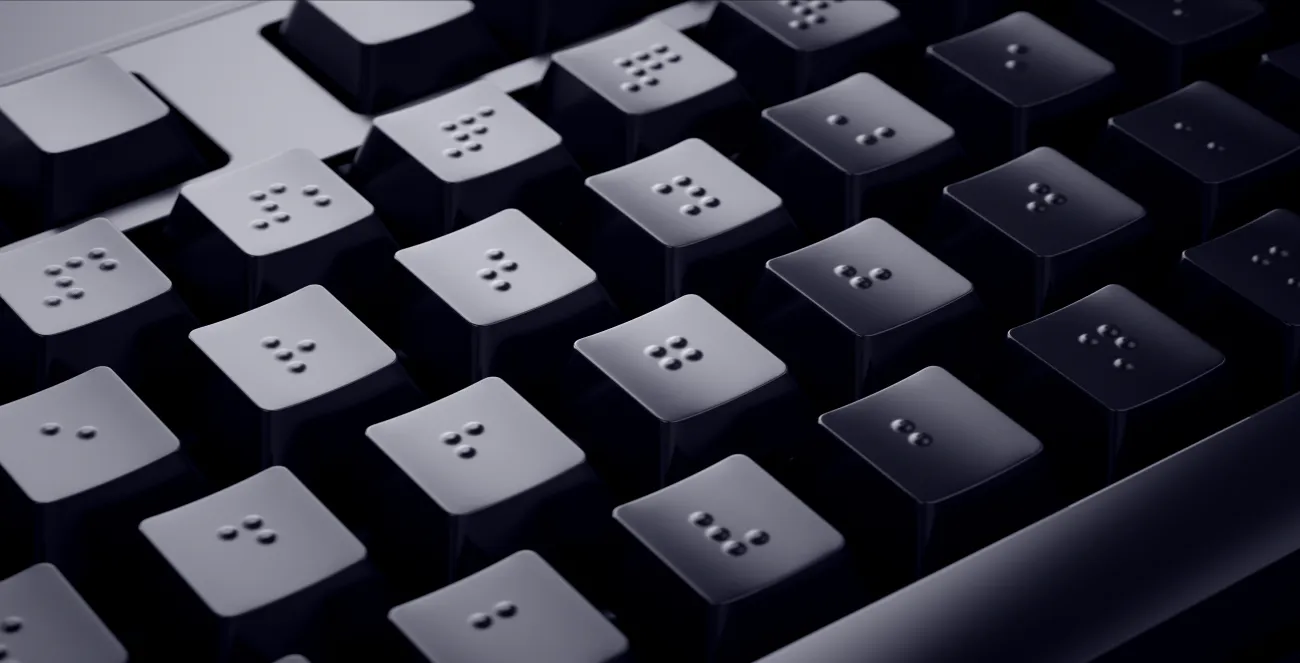 A braille keyboard