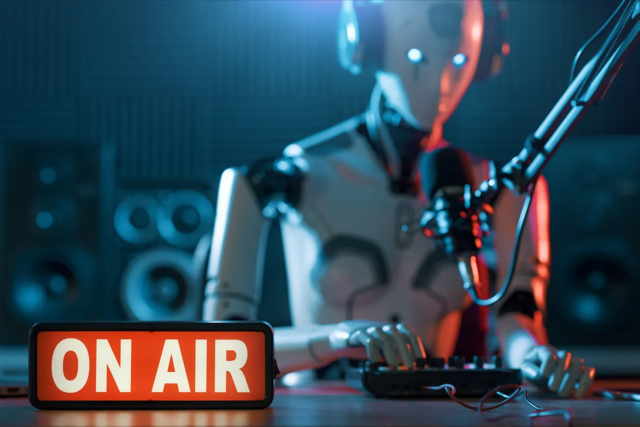 Humanoid robot on air