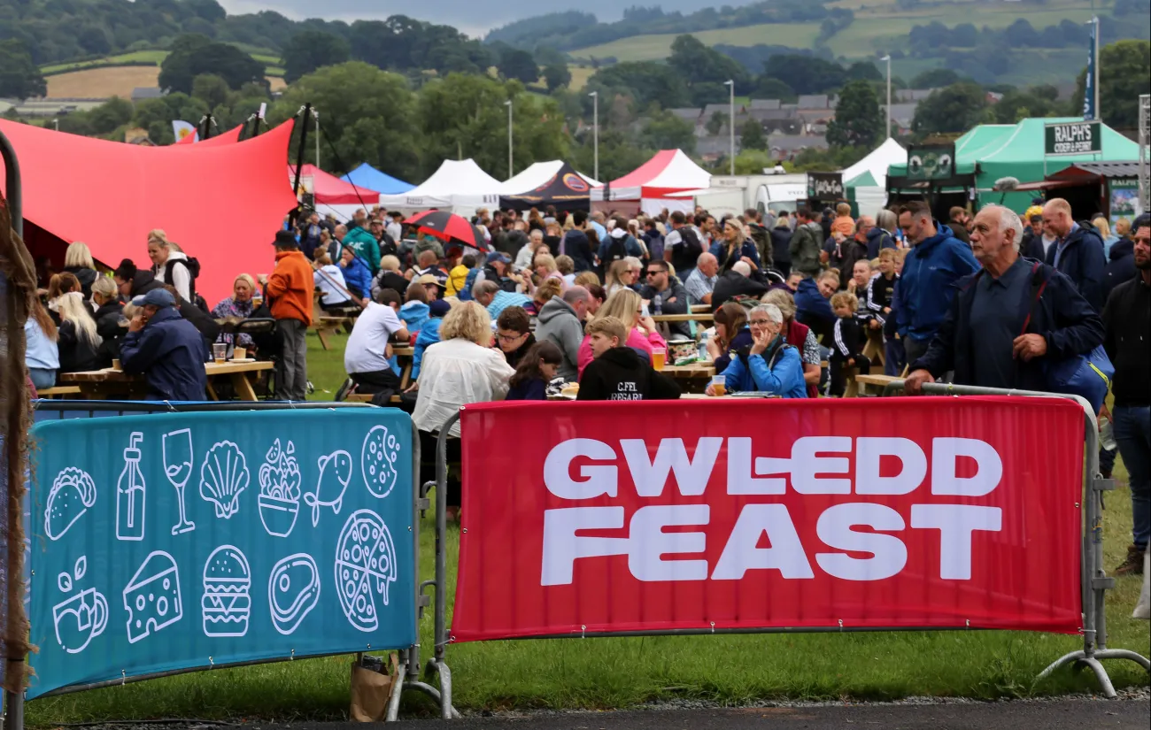 Four Cymru's Gwledd branding developed for the Royal Welsh Show's Food and Drink Village 2023