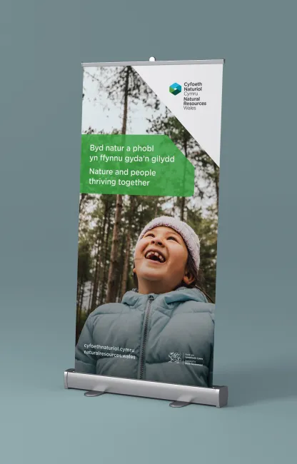 Natural Resources Wales roll-up banner (portrait)