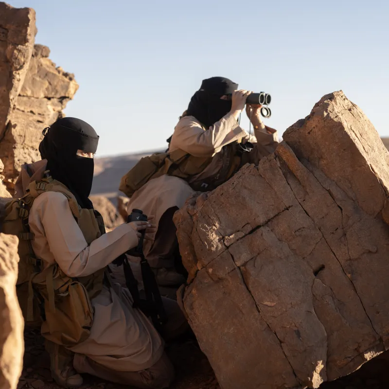 PMBSRR_Female_rangers_at_observation_point SQ